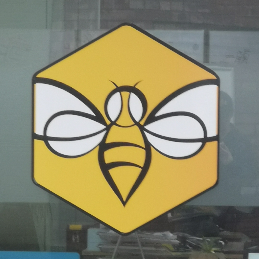 Close up of bee at Bee City Living, Chapel Street, Salford